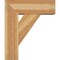 Ekena Millwork Traditional Block Rough Sawn Bracket w/ Offset Brace, Western Red Cedar, 8"W x 22"D x 26"H BKT0806X22X26TRA05RWR - alternate 3